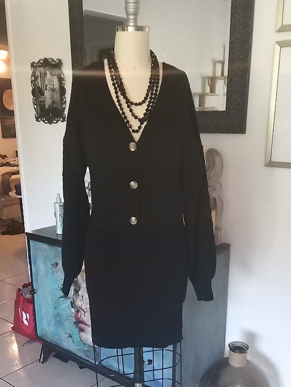 Fashion Nova Black Womans Dress Cardigan Sweater